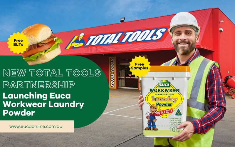 Total Tools Launch Event: Spring Sizzle with Euca Workwear Laundry Powder