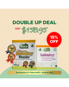 Double Up Deal - Eucalyptus Laundry 10kg + Soaker 8kg 