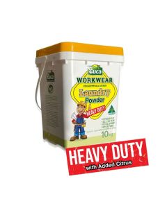 Euca Workwear Heavy Duty Laundry Powder 10kg plastic tub